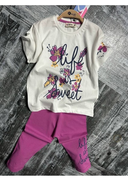 Life Çiçek Baskılı Kaprili Kız Çocuk Takım Fuşya - 7-8 Yaş modelleri