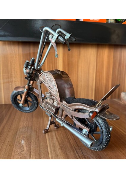 El Yapımı Metal Harley Davidson Motor Şık ve Koleksiyonluk Dekor