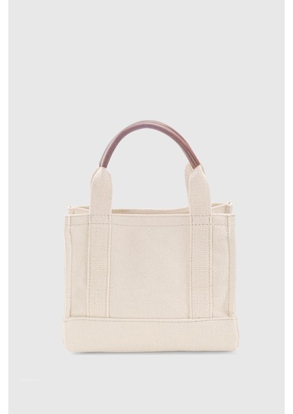 Std Kadın Soft Krem Kanvas Tote Bag 232 Klasik modelleri