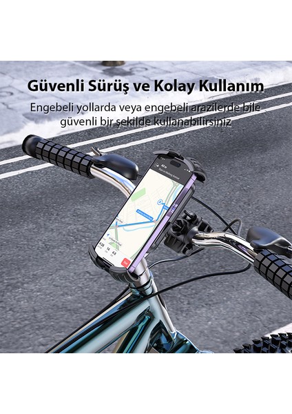 Borofone BH105 Crown Gidon Bağlantılı Bisiklet ve Motosiklet Telefon Tutucu