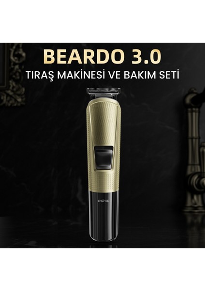 Beardo 3 Gold Çok Fonksiyonlu Tüm Vücut Için Uygun Şarjlı Saç Ve Tıraş Makinesi