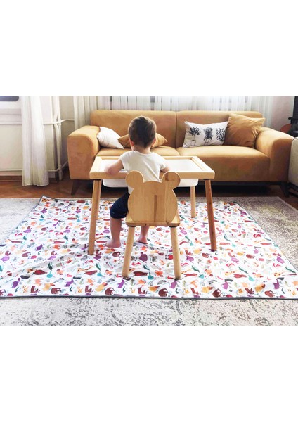 145X300CM Ebatında, Zoo, Bebek Banyo Küveti Altı Için Sıvı Geçirmez Yer Örtüsü indirimleri