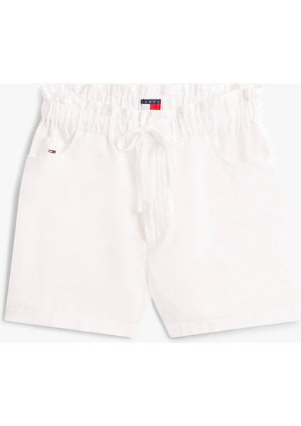 Ommy jeans Kadın Yale blue Pamuk‑keten Şort