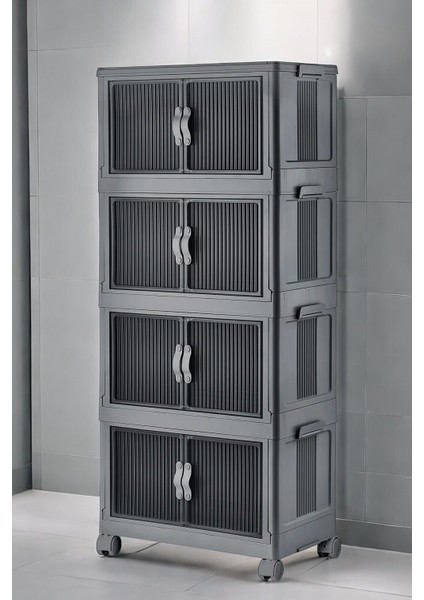 Katlanabilir Modüler Dolap 4 Lü 54 cm x 31,7 cm x 127 cm