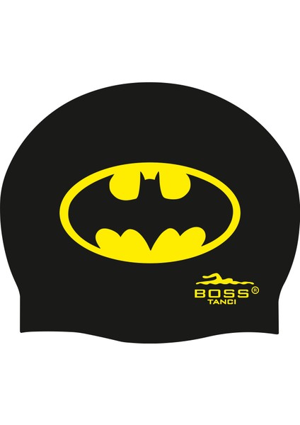 Batman Baskılı Silikon Bone Yüzücü Havuz ve Deniz Bonesi