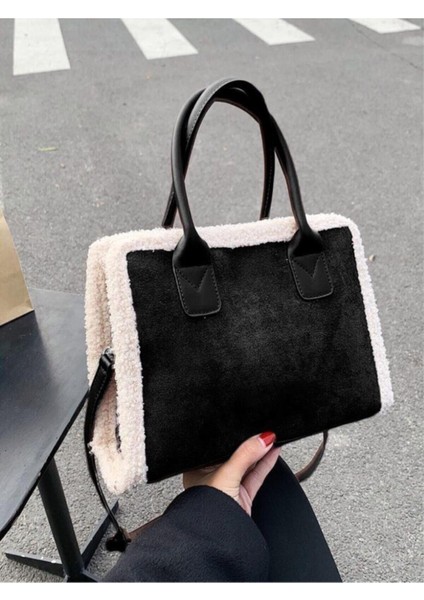 Std Siyah Nubuk Askılı Omuz Çantası Klasik