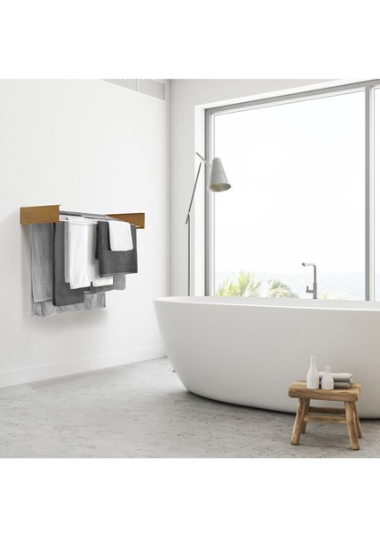 Luxedry Duvara Monte Estetik ve Pratik Dayanıklı Metal Malzemeli Çamaşırlık - (ANTRASİT-120CM)