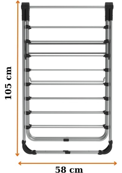 Kalın Borulu Hard Profil Ekstra Sağlam Büyük Boy Askılık Çamaşır Kurutmalık Silver Plus Gri modelleri