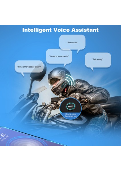 Motosiklet Kask Kulaklığı Bt5.0 Kablosuz Müzik Destekli Akıllı Sesli (Yurt Dışından) indirimleri