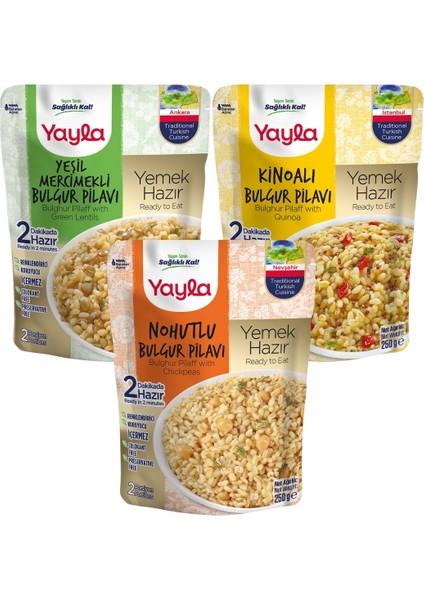 Yemek Hazır Bulgur Pilavı 3'lü Karma Paket-1