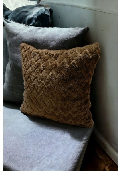 Bohem 4'lü Dekoratif Yastık Kılıfı Kırlent Kılıfı 43 x 43 cm Kahverengi Zikzak Dsn fiyatları