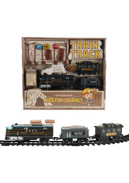 Sesli ve Işıklı Tren Oyun Seti - Gri Tren