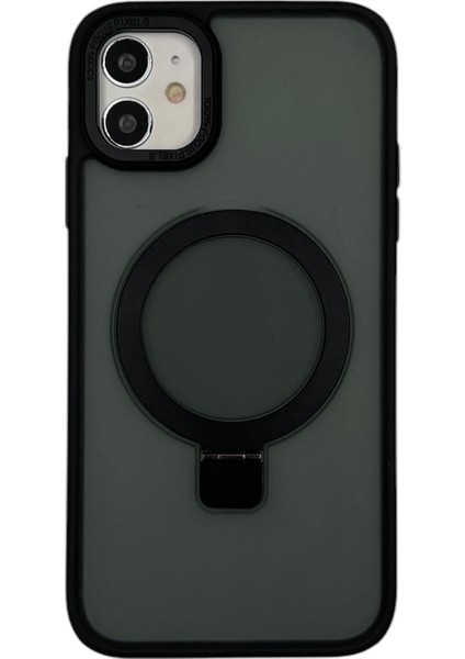 Apple iPhone 11 Uyumlu Manyetik Standlı Seri Arka Koruma Kılıf