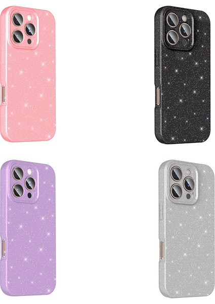 Apple iPhone 16 Pro Max Kılıf Kamera Korumalı Simli Lüks Koton Kapak fırsatları