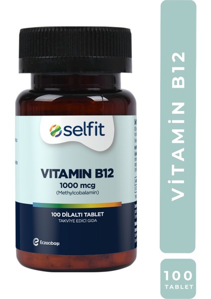 Vitamin B12 1000 mcg 100 Dilaltı Tablet - B12 Vitamini