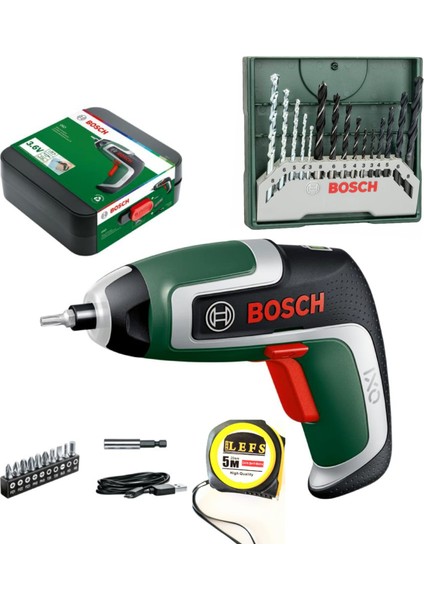Ixo 7 Nesil 3.6 V Akülü Mini Vidalama ,bosch Mini X-Line 15 Parça Karışık Aksesuar Seti ve Metre