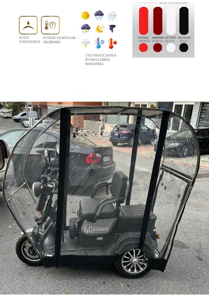 Mondial E-Mon Capri Üç Tekerli Motor Brandası