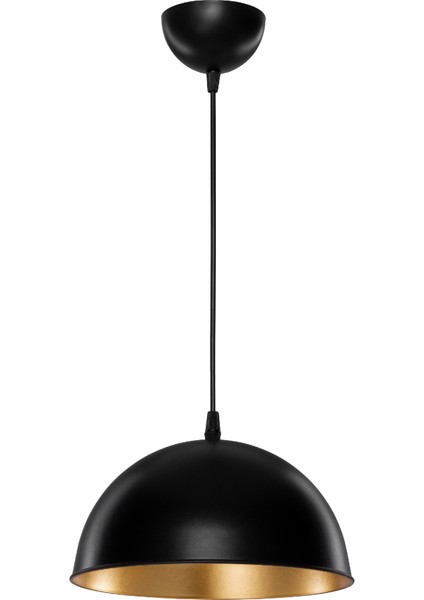 Haus Yarım Küre Siyah Içi Gold Abs Mutfak Hol Avize Kafe Kuaför Depo Aydınlatma Barista Sarkıt fiyatları