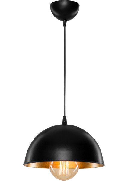 Haus Yarım Küre Siyah Içi Gold Abs Mutfak Hol Avize Kafe Kuaför Depo Aydınlatma Barista Sarkıt fırsatları