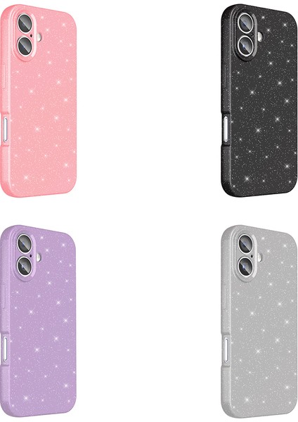 Apple iPhone 16 Kılıf Kamera Korumalı Simli Lüks Koton Kapak fırsatları