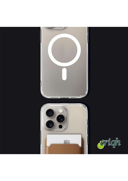 iPhone 15 Pro Uyumlu Sert Şeffaf Kılıf | Magsafe Destekli | Sararma Yapmaz