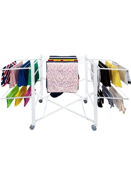 Ayaklı Çamaşır Kurutmalık Askı Beyaz fırsatları