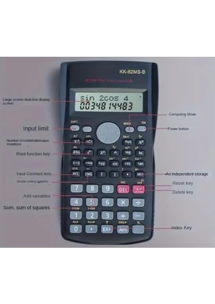 Bilimsel Hesap Makinesi Fonksiyonel ve Kapaklı Mühendislik ve Matematik Kullanımları Için