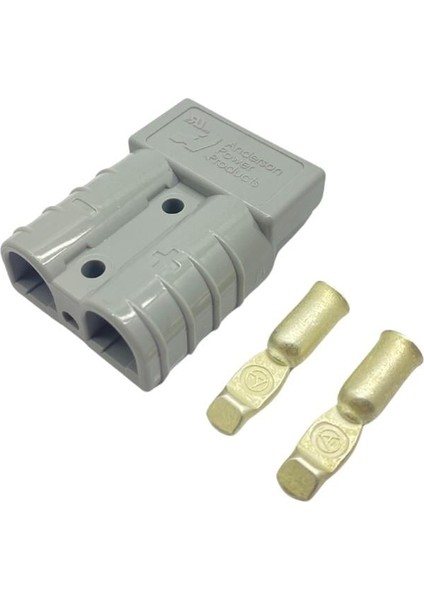 600V Akü Soketi 50A (Gri) (Çap:36 Boy:48 Mm)