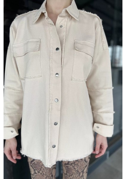 Ön Çıtçıtlı Püskül Detaylı Kadın Gömlek P-00016221 fırsatları