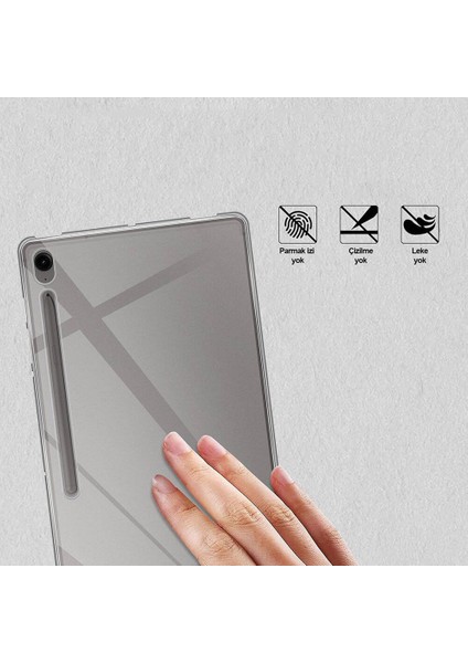 Samsung Galaxy Tab S9 Fe Kılıf Uyumlu Zore Tablet Süper Silikon Kapak-Renksiz