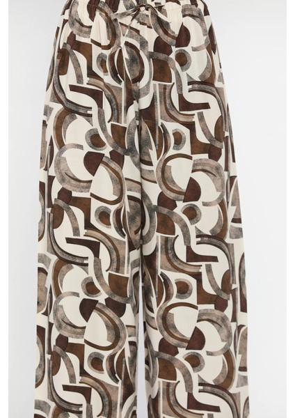 Kadın Bel Lastikli Viskon Yürüyüş Pantolonu fırsatları