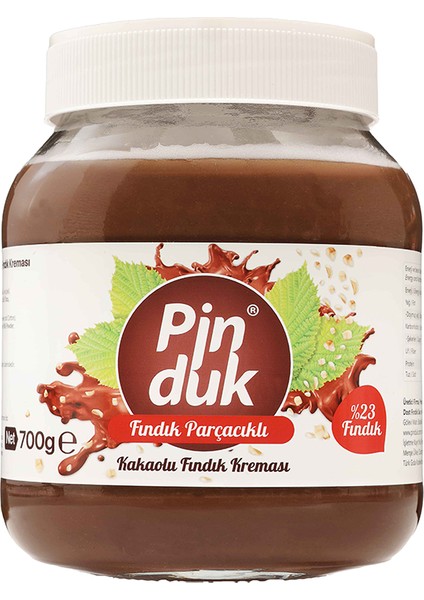 Fındık Parçacıklı Kakaolu Fındık Kreması (%23 Fındık) 700 gr