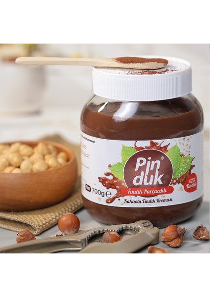 Fındık Parçacıklı Kakaolu Fındık Kreması (%23 Fındık) 700 gr