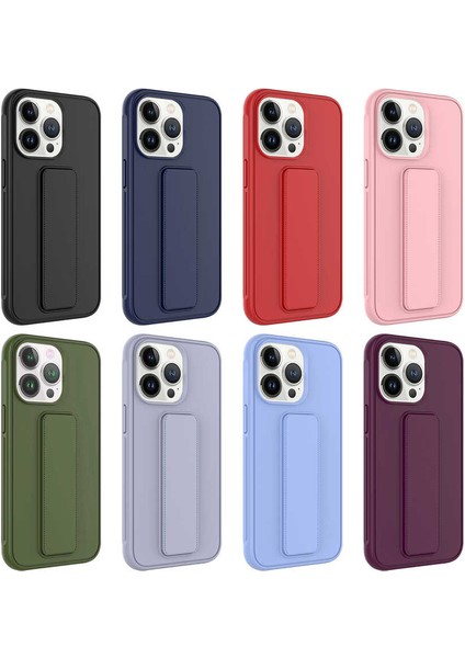 Apple iPhone 14 Pro Max Kılıf Ardx Qstand Kapak-Siyah