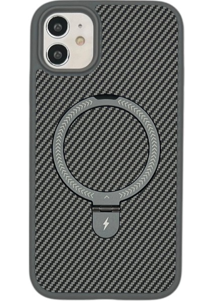 Apple iPhone 11 Uyumlu Magnetic Carbon Arka Koruma Kılıf