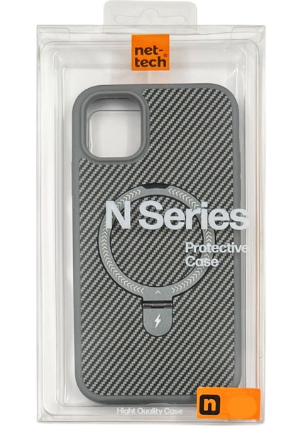 Apple iPhone 11 Uyumlu Magnetic Carbon Arka Koruma Kılıf