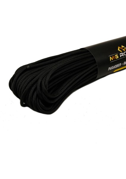 Polyester Paracord Ip 4 mm Siyah 30 Metre