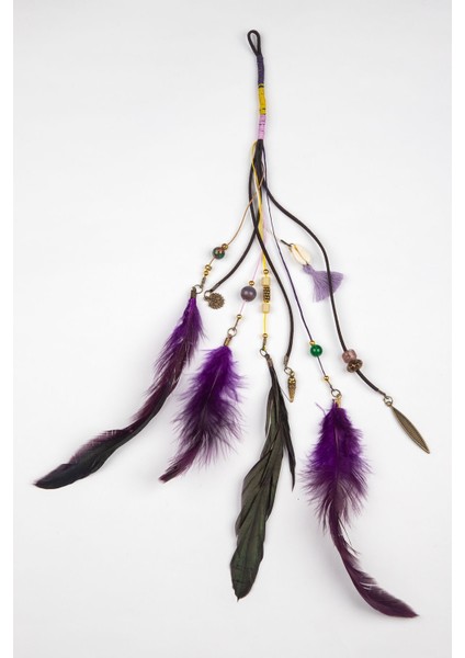 Otantik Kuş Tüylü Saç Ipi