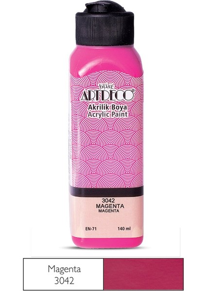 Akrilik Boya 140 ml Magenta - 4 Adet