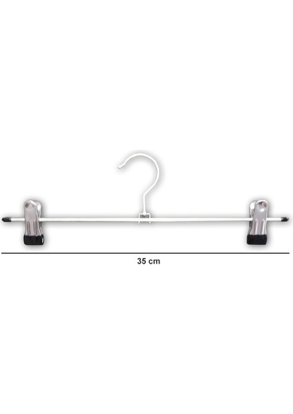 10 Adet Mandallı Tel Etek Pantolon Askı 35 cm