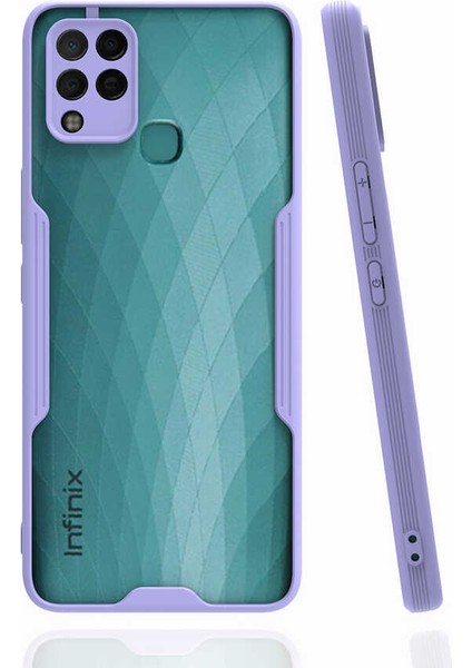 Infinix Hot 10T Kılıf Ardx Parfe Kapak-Lila