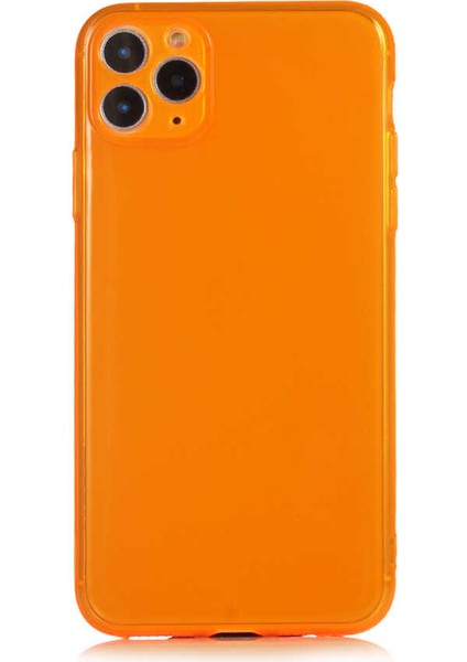 Apple iPhone 11 Pro Max Uyumlu Ardx Mun Silikon-Turuncu