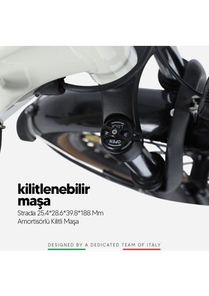 Strada Cycles E-Spido 20 Inç Katlanabilir 250 W Gizli Batarya Katlanır Elektrikli Bisiklet