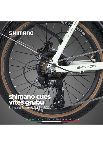 Strada Cycles E-Spido 20 Inç Katlanabilir 250 W Gizli Batarya Katlanır Elektrikli Bisiklet