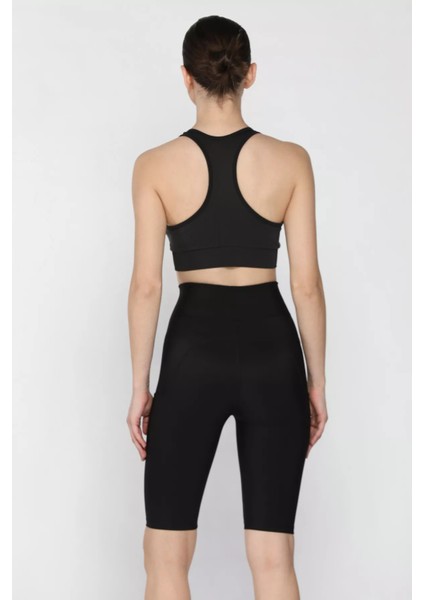 Kadın Yüksek Bel Cepli Dikiş Detaylı Kısa Tayt P-00016338 modelleri