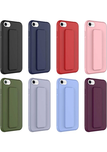 Apple iPhone 7 Kılıf Ardx Qstand Kapak-Gri