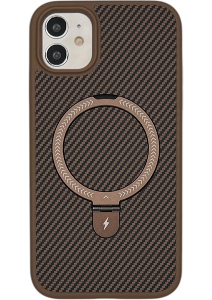 Apple iPhone 11 Uyumlu Magnetic Carbon Arka Koruma Kılıf