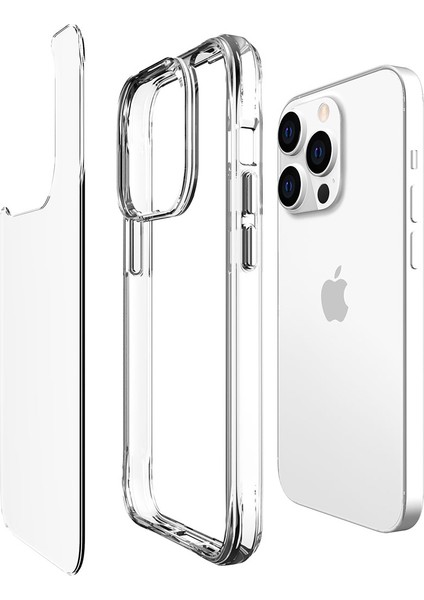 Apple iPhone 14 Pro Uyumlu Ardx Şeffaf Ultra Ince Airbag Tasarımlı Okka Kapak-Renksiz