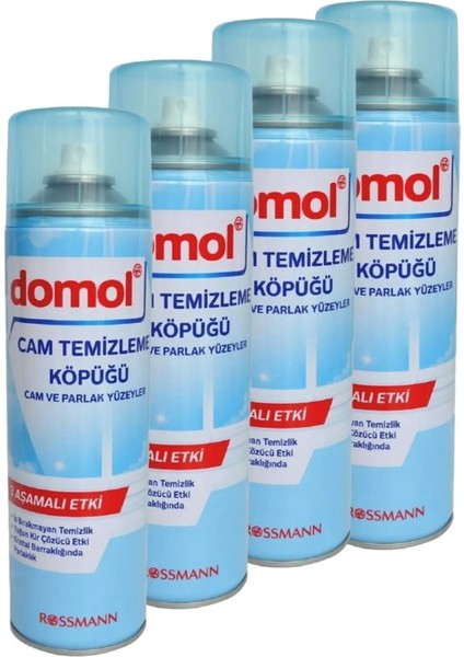 Cam ve Parlak Yüzeyler Için Cam Temizleme Köpüğü 500 ml (4 Adet)