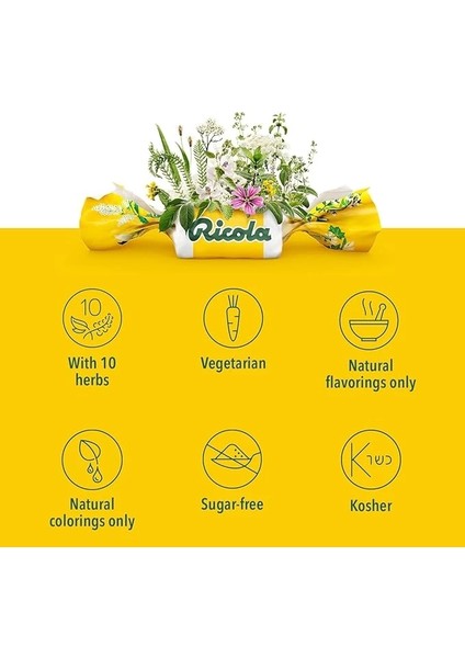 Made With Swıss Alpine Herbs Lemon Mint Sugar Free Great Tasting Soothing Relief 45 Adet modelleri